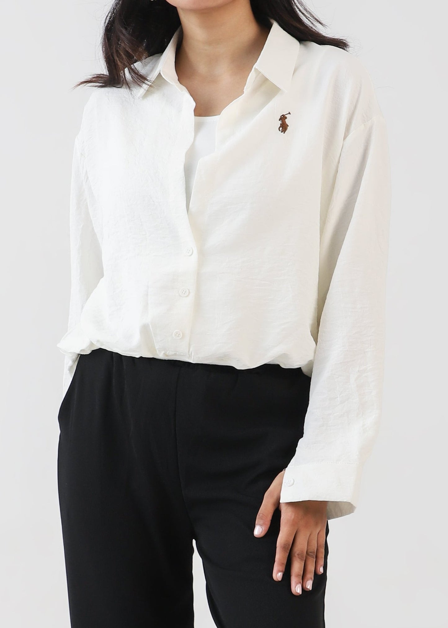 White Crinckle Shirt