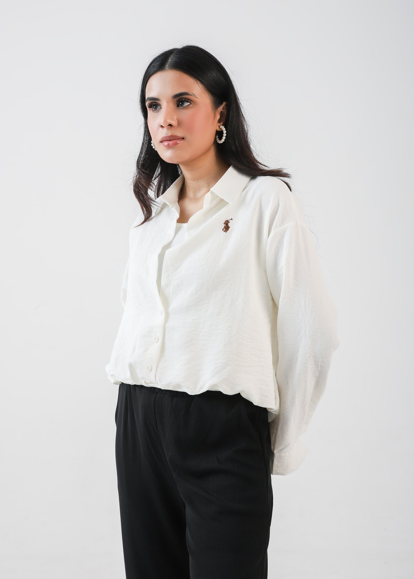 White Crinckle Shirt