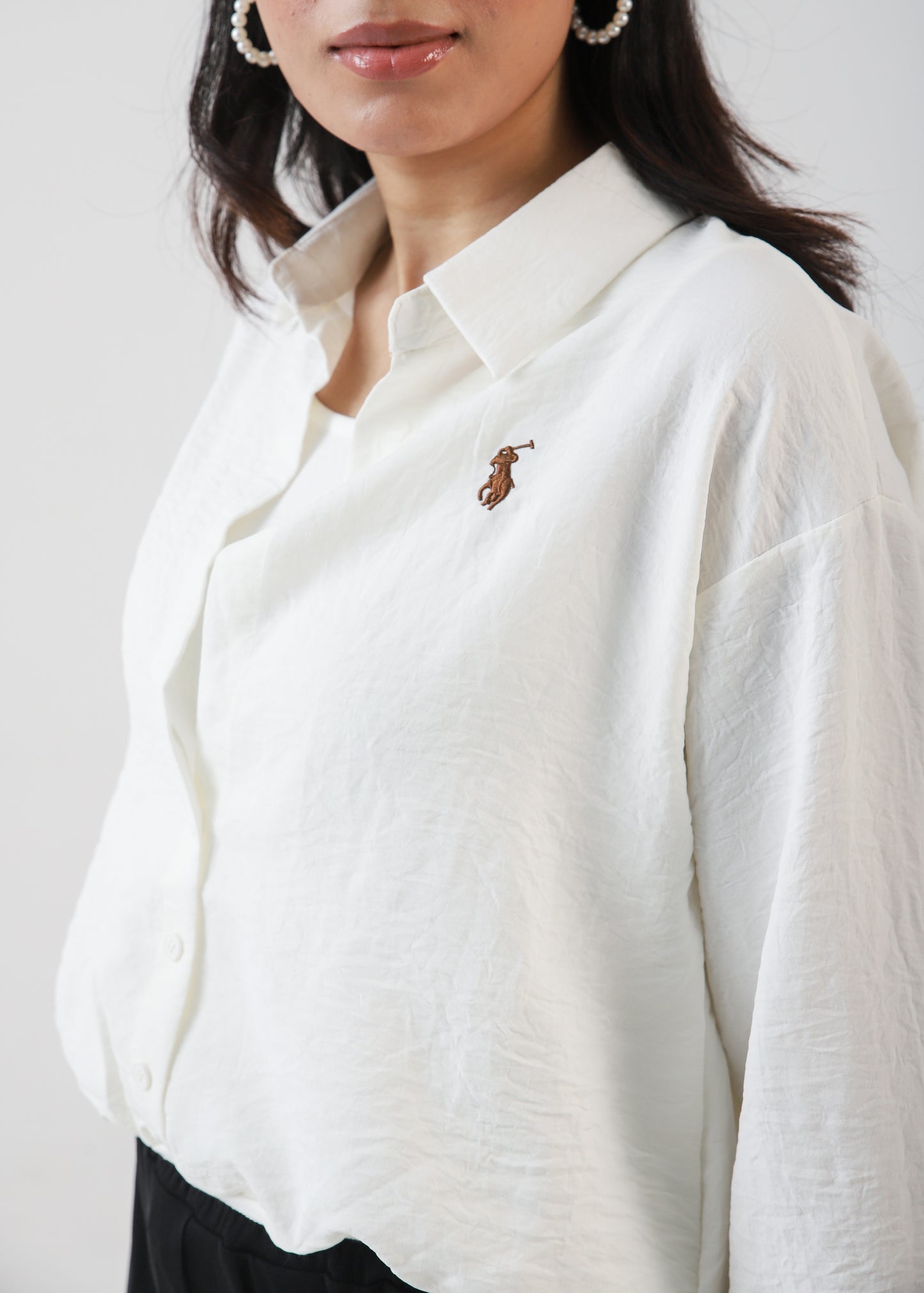 White Crinckle Shirt