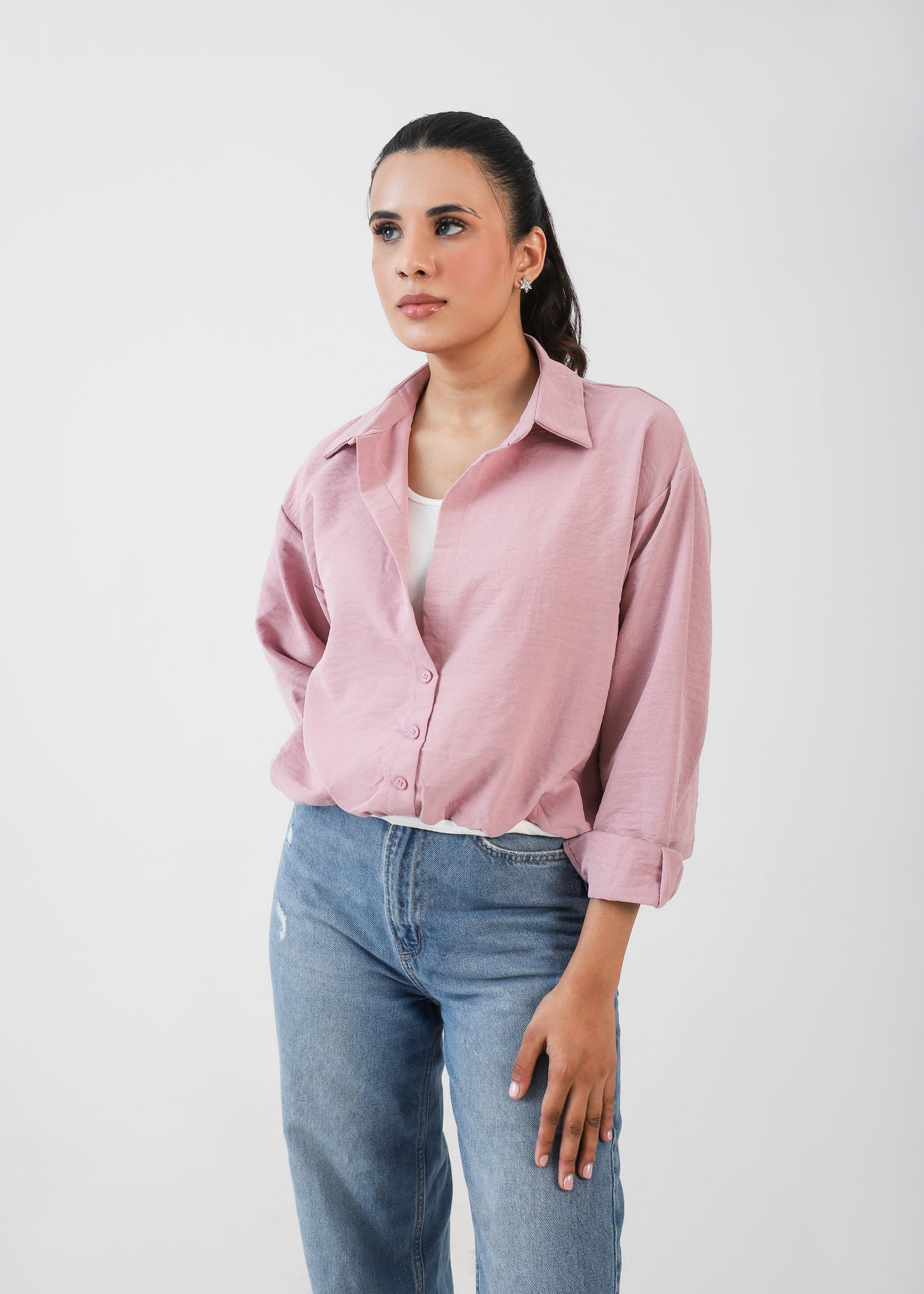 White Crinckle Shirt