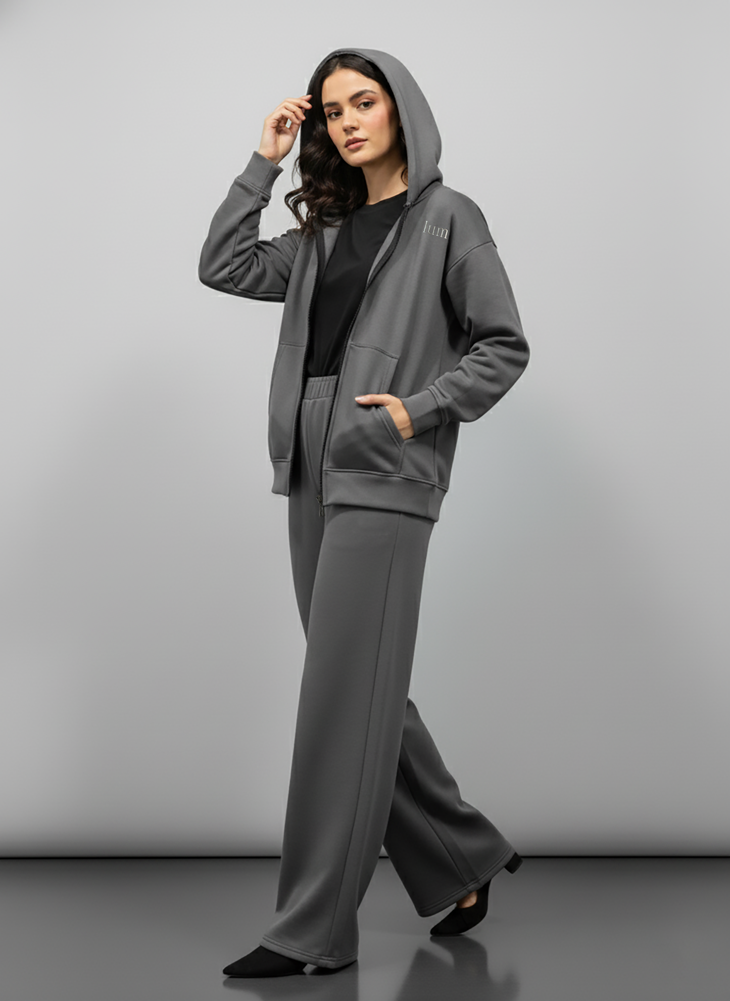 Flared Pants in Cherry