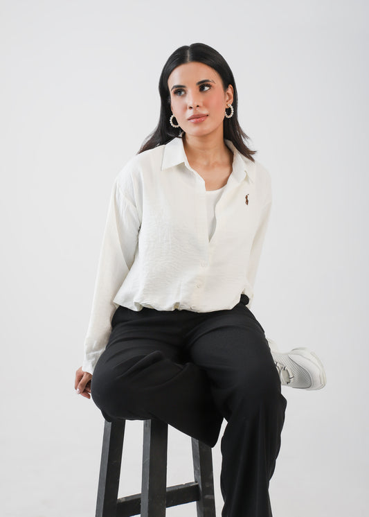 White Crinckle Shirt