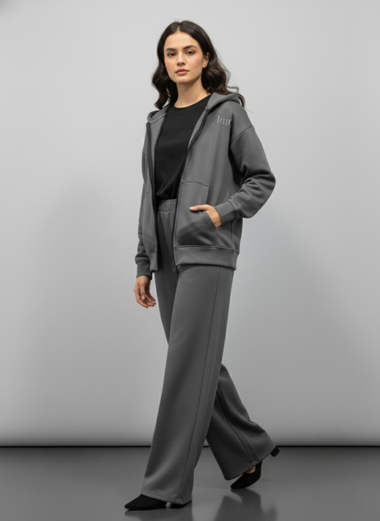 Flared Pants in Dark Grey