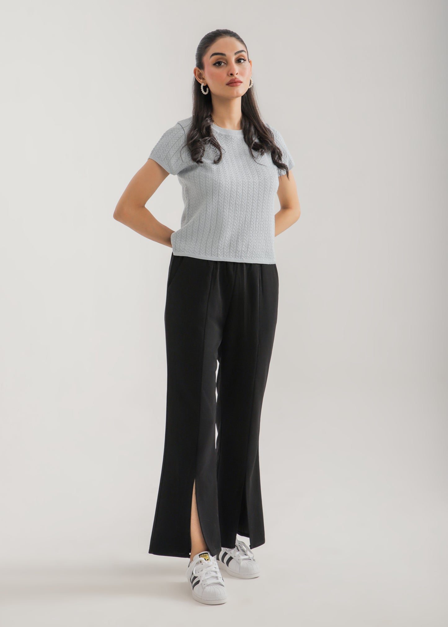 Slit Flared Pants